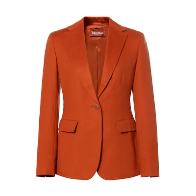 (Women) 'S Max Mara MaxMara Studio Lugano Orange Single-Breasted Casual Blazer. 60460513000006-LUGANO