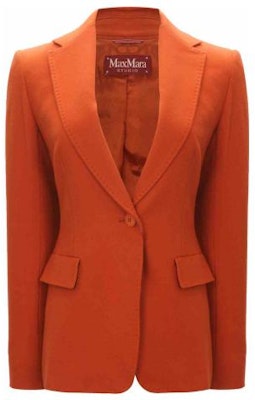 (Women) 'S Max Mara MaxMara Studio Lugano Orange Single-Breasted Casual Blazer. 60460513000006-LUGANO Order (Women) 'S Max Mara MaxMara Studio Lugano Orange Single-Breasted Casual Blazer. 60460513000006-LUGANO