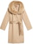 Buy (W) ''S Max Mara Studio マンゴー キャメル タイウエスト コート ファー襟付き. 6016112906006-MANGO