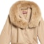 Details for (W) ''S Max Mara Studio マンゴー キャメル タイウエスト コート ファー襟付き. 6016112906006-MANGO