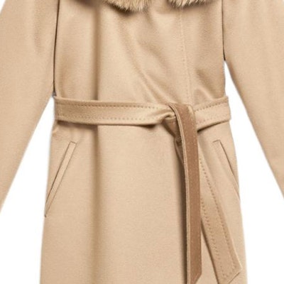 (W) ''S Max Mara Studio マンゴー キャメル タイウエスト コート ファー襟付き. 6016112906006-MANGO Sizing (W) ''S Max Mara Studio マンゴー キャメル タイウエスト コート ファー襟付き. 6016112906006-MANGO