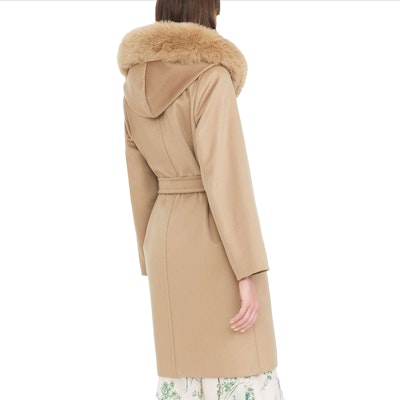 (W) ''斯 Max Mara MaxMara Studio 芒果色驼羊毛大衣配简约毛领'' 6016090906006-MANGO Shop (W) ''斯 Max Mara MaxMara Studio 芒果色驼羊毛大衣配简约毛领'' 6016090906006-MANGO