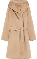 (Women) 'S Max Mara MaxMara Studio Newmang Wool Mid-Length Hooded Coat for Women - Camel. POIZON240715255 (Women) 'S Max Mara MaxMara Studio Newmang Wool Mid-Length Hooded Coat for Women - Camel. POIZON240715255