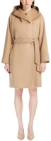 Shop (Women) 'S Max Mara MaxMara Studio Newmang Wool Mid-Length Hooded Coat for Women - Camel. POIZON240715255