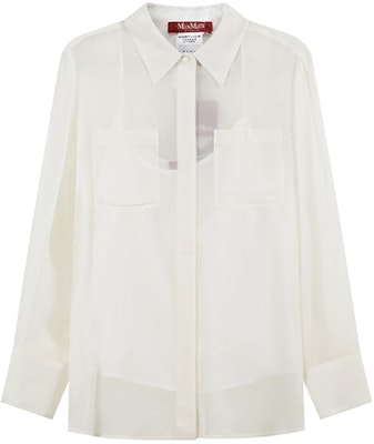 (Women) 'S Max Mara MaxMara Studio Orietta Collection White Lightweight Long-Sleeve Shirt for Women 6266013906001-ORIETTA Order (Women) 'S Max Mara MaxMara Studio Orietta Collection White Lightweight Long-Sleeve Shirt for Women 6266013906001-ORIETTA