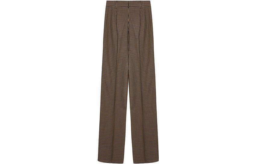 Lookbook (W) ''S Max Mara MaxMara Studio Oronte 格紋印花直筒長褲 女裝 棕色. 61360329000001-ORONTE