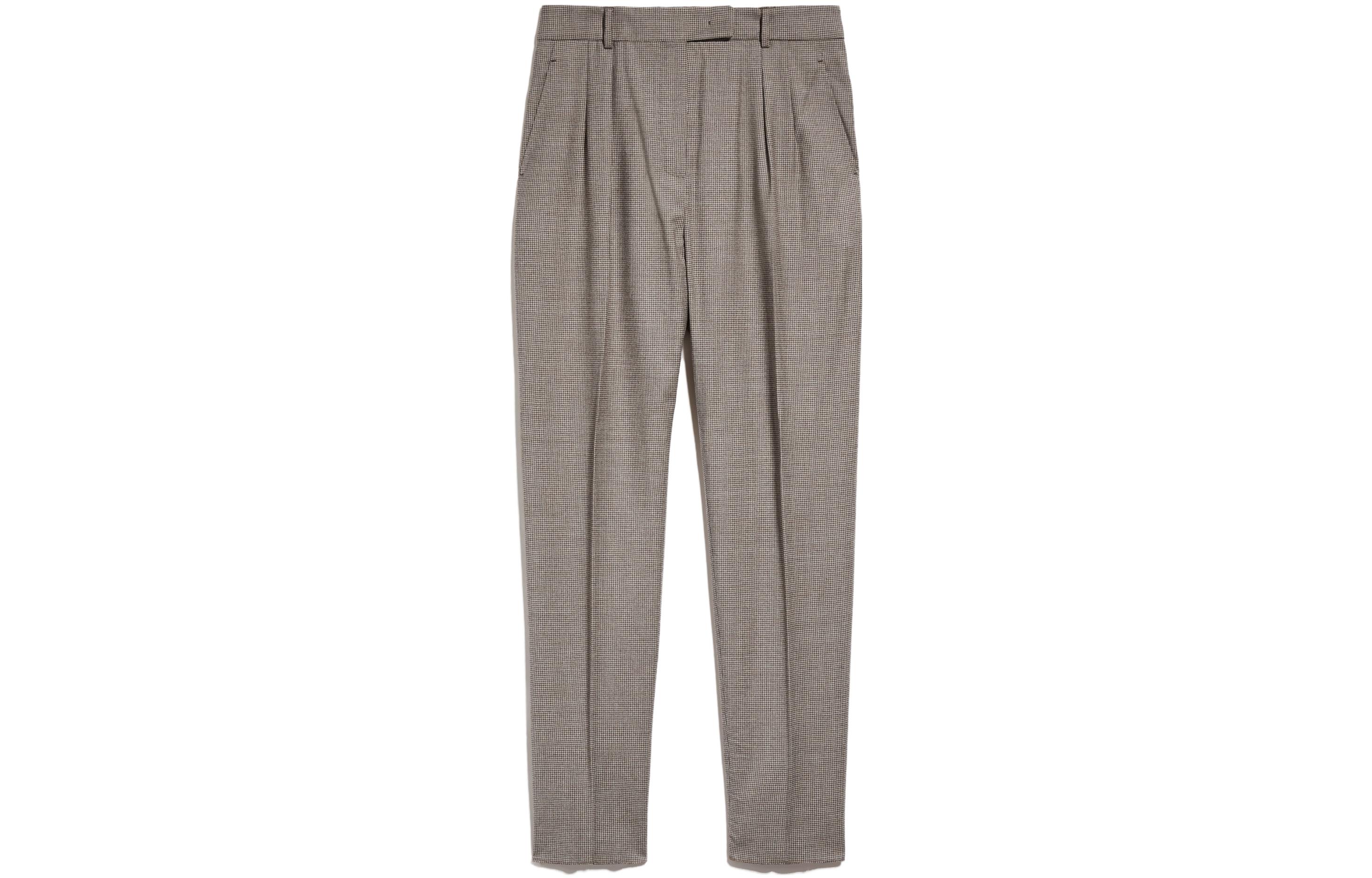 (Women) 'S Max Mara MaxMara Studio Palpiti High-Waist Checkered Tapered Pants for Women. 6136123306037-PALPITI