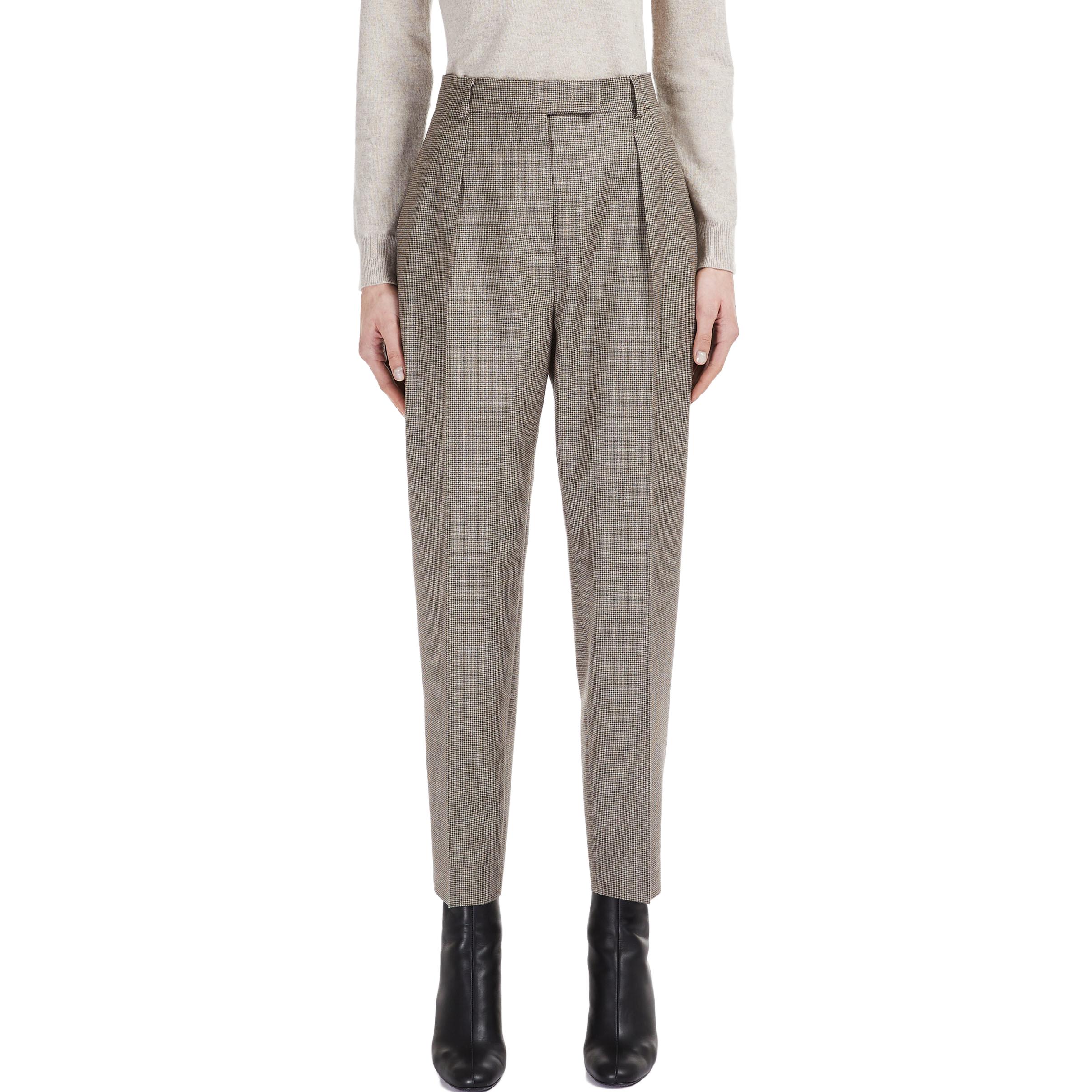 (Women) 'S Max Mara MaxMara Studio Palpiti High-Waist Checkered Tapered Pants for Women. 6136123306037-PALPITI 圖 3