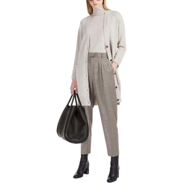 (Women) 'S Max Mara MaxMara Studio Palpiti High-Waist Checkered Tapered Pants for Women. 6136123306037-PALPITI 圖 5