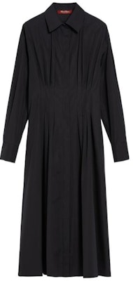 (Women) 'S Max Mara MaxMara Studio Pancia Long Sleeve Shirt Dress Women’s Black 6221012106004-PANCIA Order (Women) 'S Max Mara MaxMara Studio Pancia Long Sleeve Shirt Dress Women’s Black 6221012106004-PANCIA
