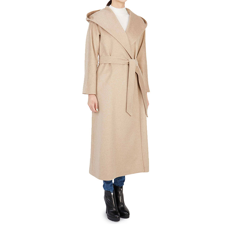 (Women) 'S Max Mara MaxMara Studio Patrik Cashmere Waist-Tied Hooded Coat 60161113000-003 圖 4