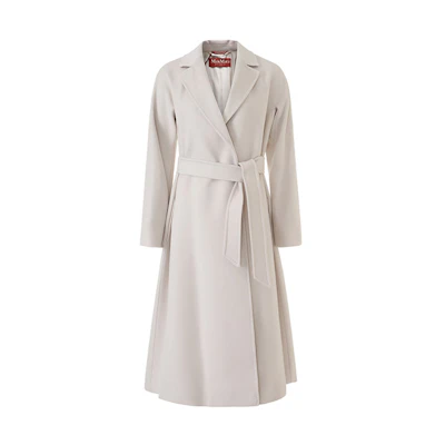 (Women) 'S Max Mara MaxMara Studio Prater Beige Long Slim Fit Coat for Women 6016163906048-PRATER