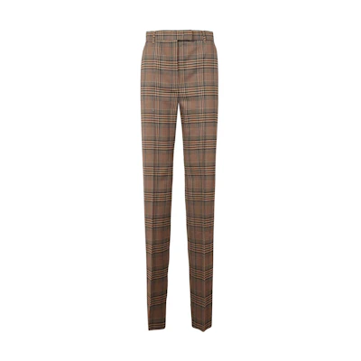 (Women) 'S Max Mara MaxMara Studio Sheree Plaid Print Brown Casual Pants for Women. 61360829000003-SHEREE