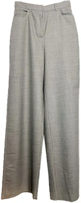 (Women) 'S Max Mara MaxMara Studio SS22 Samovar Grey Wool Twill Straight-Leg Pants 6136012306009-SAMOVAR Buy (Women) 'S Max Mara MaxMara Studio SS22 Samovar Grey Wool Twill Straight-Leg Pants 6136012306009-SAMOVAR