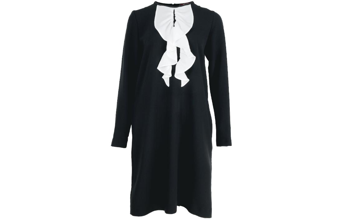 Order (W) ''S Max Mara MaxMara Studio SS23 黑色長袖圓領連身裙 62210437001