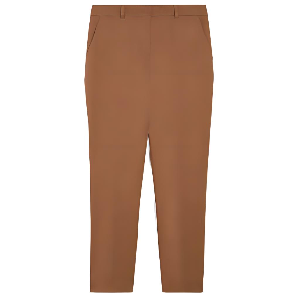 (Women) 'S Max Mara MaxMara Studio Stemma High-Waist Cigarette Pants Women’s Casual Tobacco Color 6131064206013-STEMMA