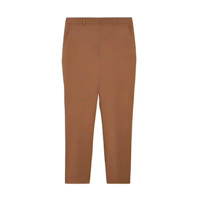 (Women) 'S Max Mara MaxMara Studio Stemma High-Waist Cigarette Pants Women’s Casual Tobacco Color 6131064206013-STEMMA