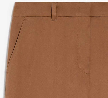 (Women) 'S Max Mara MaxMara Studio Stemma High-Waist Cigarette Pants Women’s Casual Tobacco Color 6131064206013-STEMMA Details for (Women) 'S Max Mara MaxMara Studio Stemma High-Waist Cigarette Pants Women’s Casual Tobacco Color 6131064206013-STEMMA