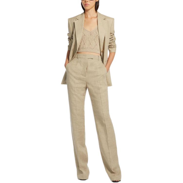 (Women) 'S Max Mara MaxMara Studio Vandea Beige Slim-Fit Single-Breasted  Blazer. 6041034206016-VANDEA 圖 3