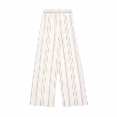 (Women) 'S Max Mara MaxMara Sultano Striped Loose Fit Casual Pants Women in White. 1781012206001-SULTANO