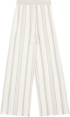 (Women) 'S Max Mara MaxMara Sultano Striped Loose Fit Casual Pants Women in White. 1781012206001-SULTANO Order (Women) 'S Max Mara MaxMara Sultano Striped Loose Fit Casual Pants Women in White. 1781012206001-SULTANO