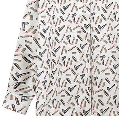 (Women) 'S Max Mara MaxMara Taro Collection Lipstick Print Long Sleeve Shirt Women Pearl White. 1116103906005-TARO Purchase (Women) 'S Max Mara MaxMara Taro Collection Lipstick Print Long Sleeve Shirt Women Pearl White. 1116103906005-TARO