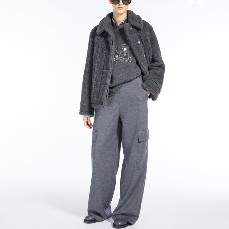 (Women) 'S Max Mara MaxMara Teddino Solid Color Long Sleeve Coat Jacket Women’s - Grey. 1086023306001-TEDDINO1 圖 3