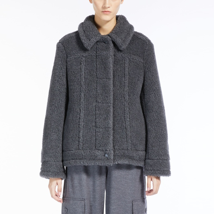 (Women) 'S Max Mara MaxMara Teddino Solid Color Long Sleeve Coat Jacket Women’s - Grey. 1086023306001-TEDDINO1 圖 4