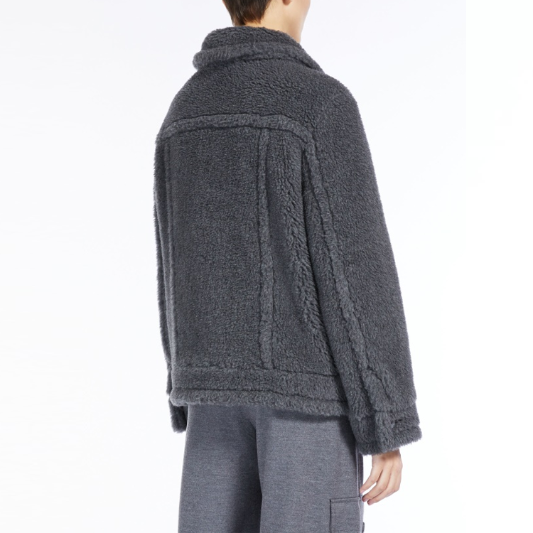 (Women) 'S Max Mara MaxMara Teddino Solid Color Long Sleeve Coat Jacket Women’s - Grey. 1086023306001-TEDDINO1 圖 5