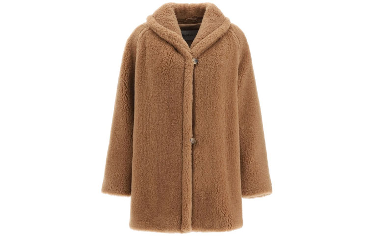 (Women) 'S Max Mara MaxMara TEDDY2 Brown Cashmere Silk Coat 10860303000-TEDDY2 圖 2