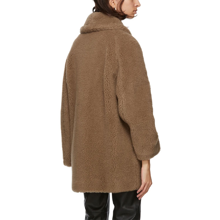 (Women) 'S Max Mara MaxMara TEDDY2 Brown Cashmere Silk Coat 10860303000-TEDDY2 圖 4