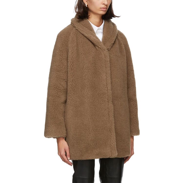 (Women) 'S Max Mara MaxMara TEDDY2 Brown Cashmere Silk Coat 10860303000-TEDDY2 圖 5