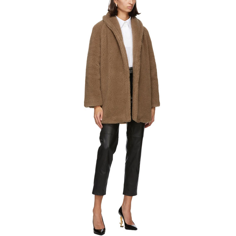 (Women) 'S Max Mara MaxMara TEDDY2 Brown Cashmere Silk Coat 10860303000-TEDDY2 圖 6