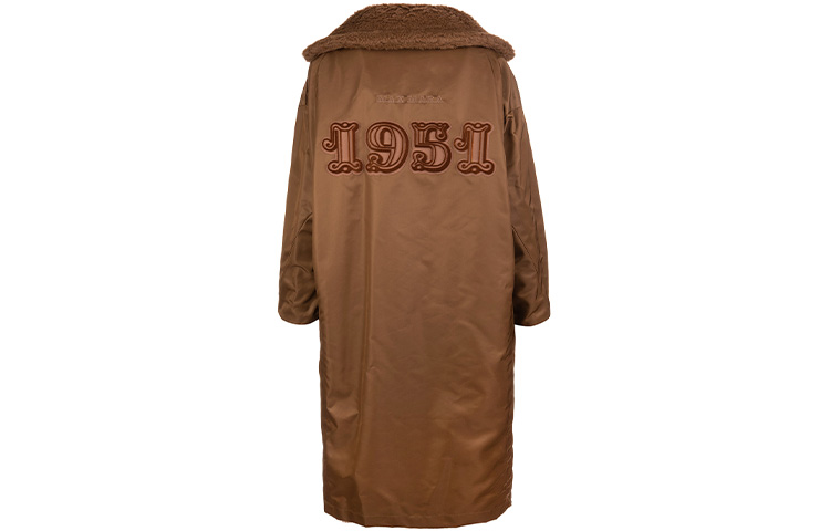 (Women) 'S Max Mara MaxMara Teddy 1951 Anniversary Brown Double-Breasted Mid-Length Coat Women 10162916600-015