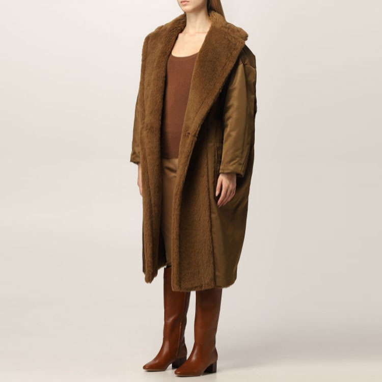 Details for (Women) 'S Max Mara MaxMara Teddy 1951 Anniversary Brown Double-Breasted Mid-Length Coat Women 10162916600-015