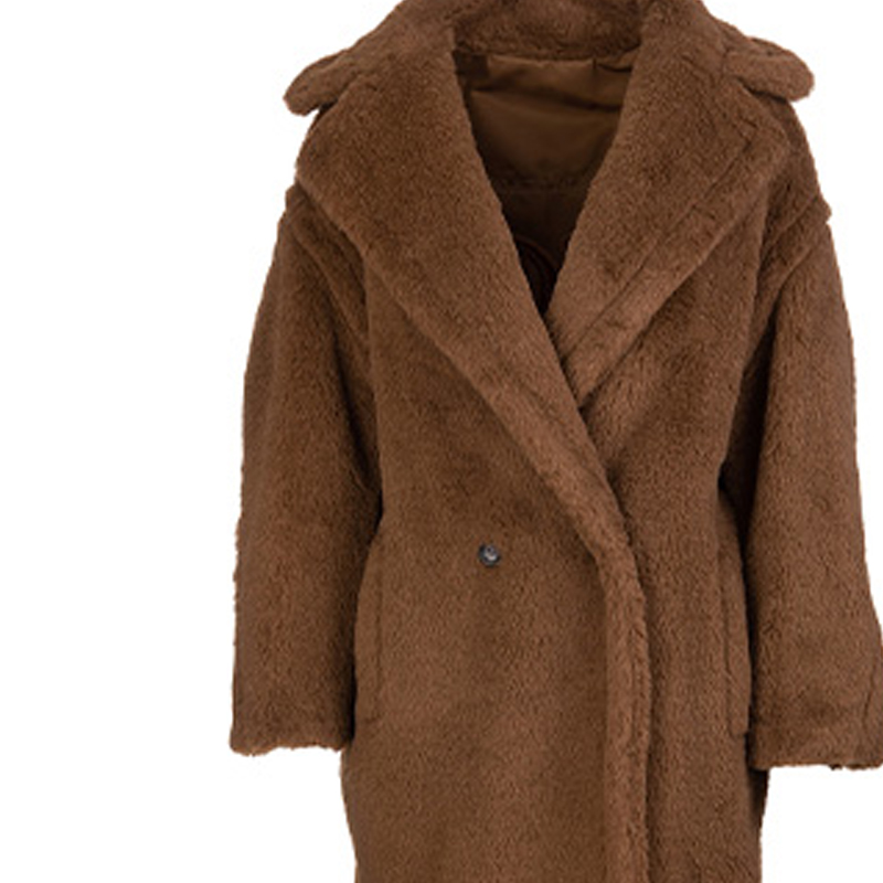 Sizing (Women) 'S Max Mara MaxMara Teddy 1951 Anniversary Brown Double-Breasted Mid-Length Coat Women 10162916600-015