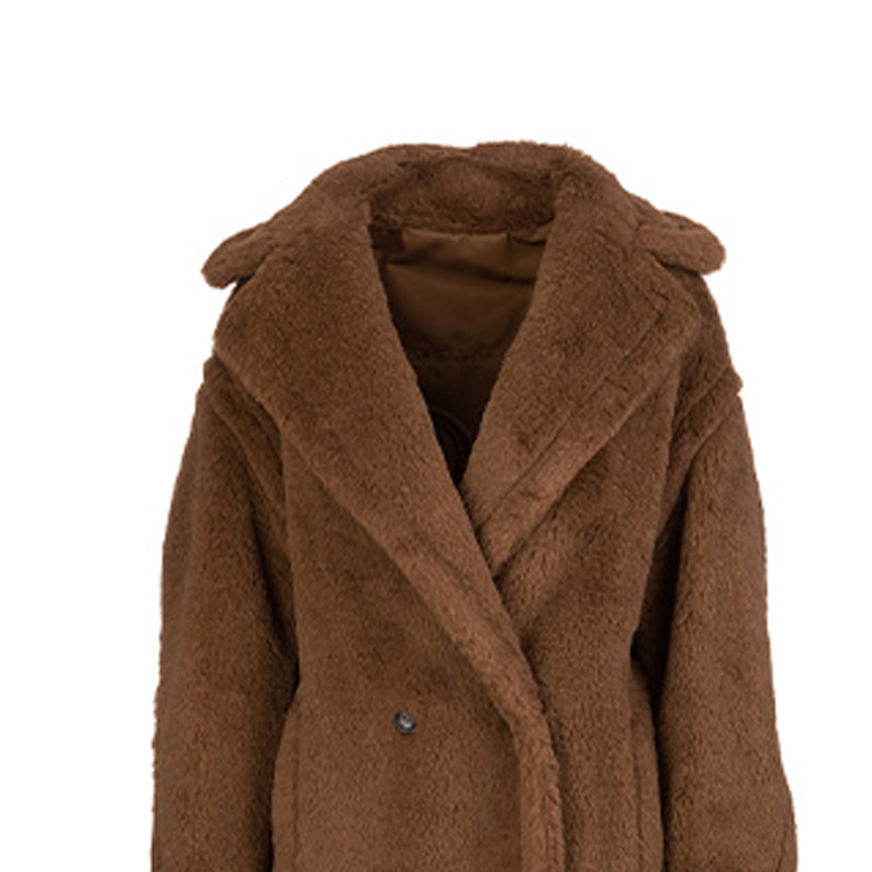 Cheap (Women) 'S Max Mara MaxMara Teddy 1951 Anniversary Brown Double-Breasted Mid-Length Coat Women 10162916600-015