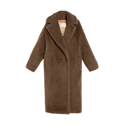 (Women) 'S Max Mara MaxMara Teddy Bear Coat Long Classic Overcoat in Dove Gray. 1016151306004-TEDGIRL