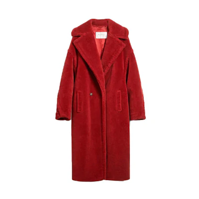 (Women) 'S Max Mara MaxMara Teddy Classic Long Red Teddy Bear Coat. 1016151306012-TEDGIRL