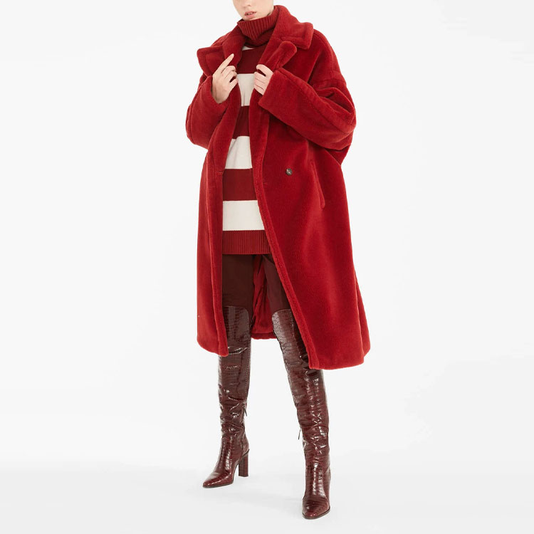 (Women) 'S Max Mara MaxMara Teddy Classic Long Red Teddy Bear Coat. 1016151306012-TEDGIRL 圖 6