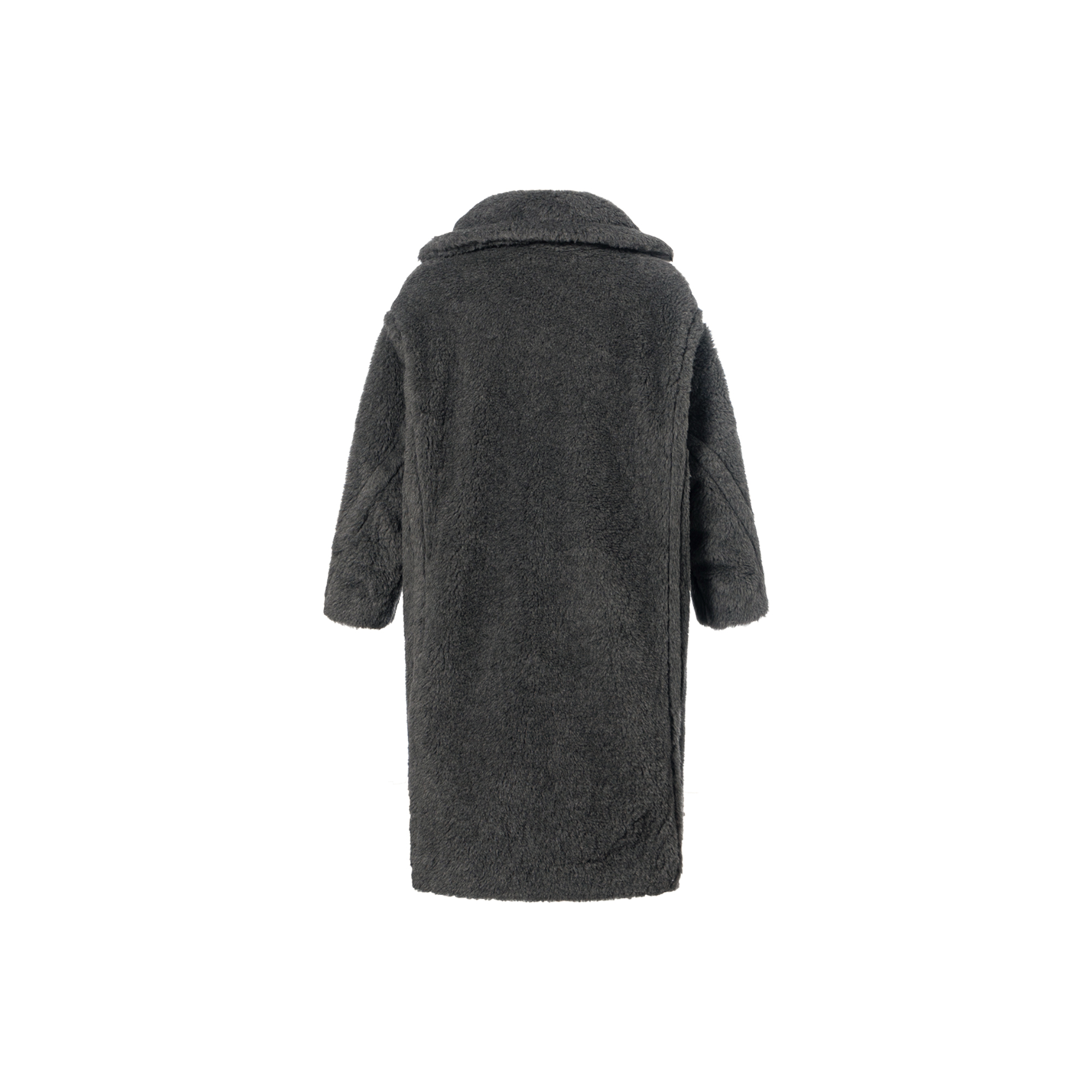 Lookbook (Women) 'S Max Mara MaxMara Teddy Long Coat Classic Bear Deep Grey 1016070306001-TEDDY1