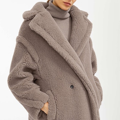 (Women) 'S Max Mara MaxMara Teddy Series Beige Classic Collar Button-Up Coat for Women 1016049306002-TEDGIRL Purchase (Women) 'S Max Mara MaxMara Teddy Series Beige Classic Collar Button-Up Coat for Women 1016049306002-TEDGIRL