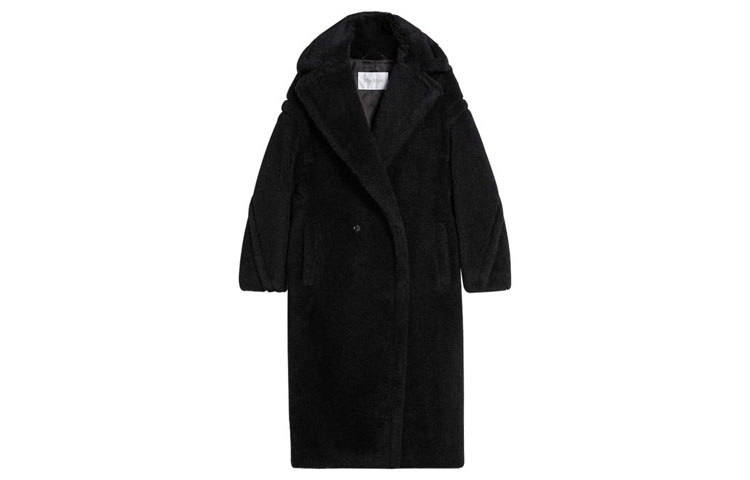 (Women) 'S Max Mara MaxMara Teddy Series Classic Long Black Coat 1016151306008-TEDGIRL 圖 2