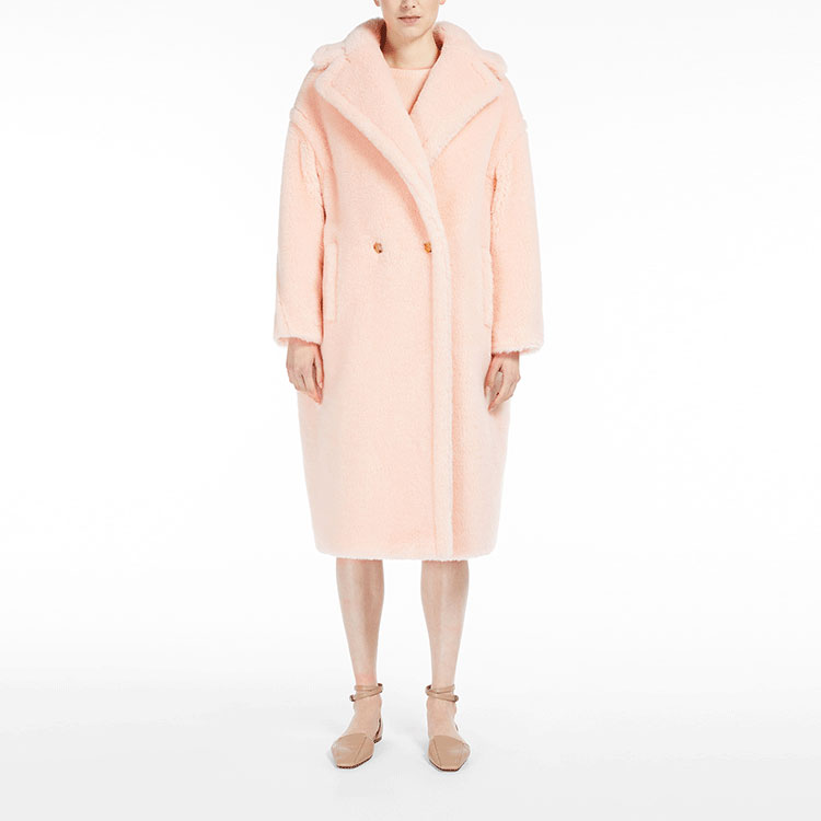 Lookbook (W) ''S Max Mara MaxMara Teddy 系列經典女裝長版大衣 - 粉紅色。 1011052106009-TEDGIRL