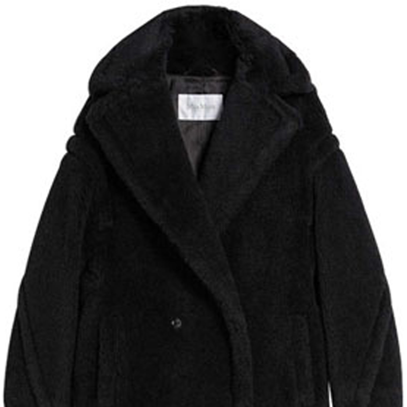 (Women) 'S Max Mara MaxMara Teddy Series Classic Long Black Coat 1016151306008-TEDGIRL 圖 6