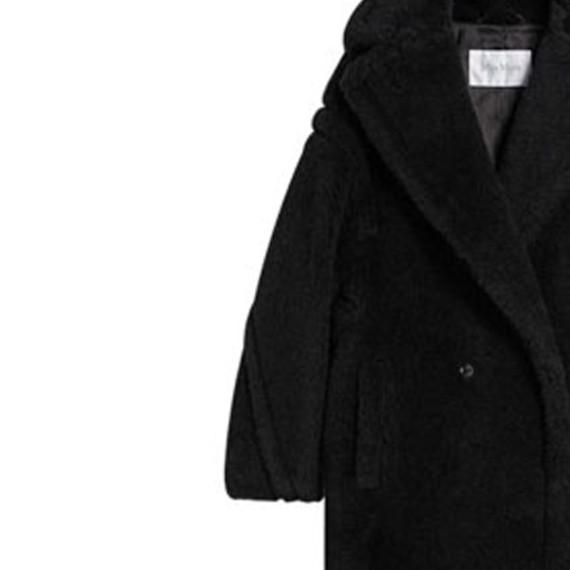 (Women) 'S Max Mara MaxMara Teddy Series Classic Long Black Coat 1016151306008-TEDGIRL 圖 7