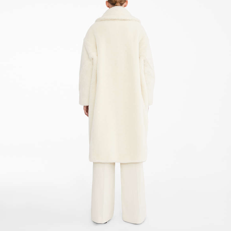Details for (Women) 'S Max Mara MaxMara Teddy White Wool Blend Double-Faced Coat 1016150306001-TEDGIRL