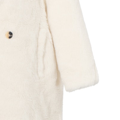 (Women) 'S Max Mara MaxMara Teddy White Wool Blend Double-Faced Coat 1016150306001-TEDGIRL 1