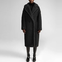 (W) マックスマーラ Tedgirl テディコート ブラック ウールブレンド ロングコート 10161513600-008-TEDGIRL Shop (W) マックスマーラ Tedgirl テディコート ブラック ウールブレンド ロングコート 10161513600-008-TEDGIRL