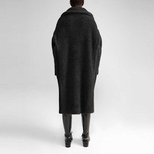 (W) マックスマーラ Tedgirl テディコート ブラック ウールブレンド ロングコート 10161513600-008-TEDGIRL Purchase (W) マックスマーラ Tedgirl テディコート ブラック ウールブレンド ロングコート 10161513600-008-TEDGIRL